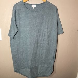 LuLaRoe Tee striped solid blue XXS